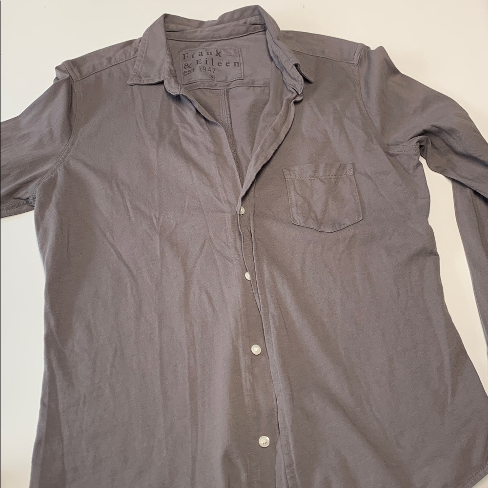 Frank & Eileen Women's Taupe Button-Down Shirt